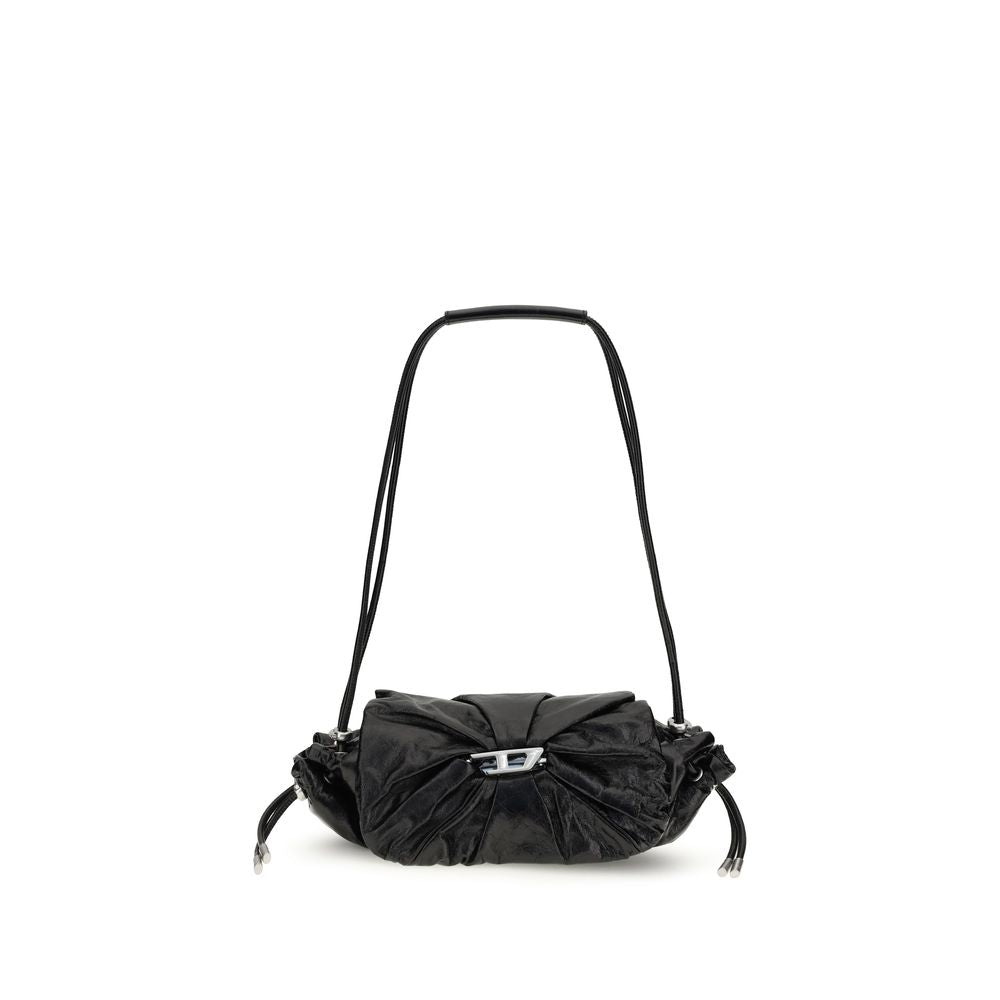 Diesel Black Calf Leather Bos Taurus Shoulder Bag